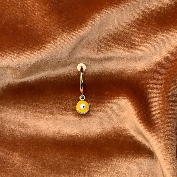 Yellow Evil eye - Faux Belly Ring